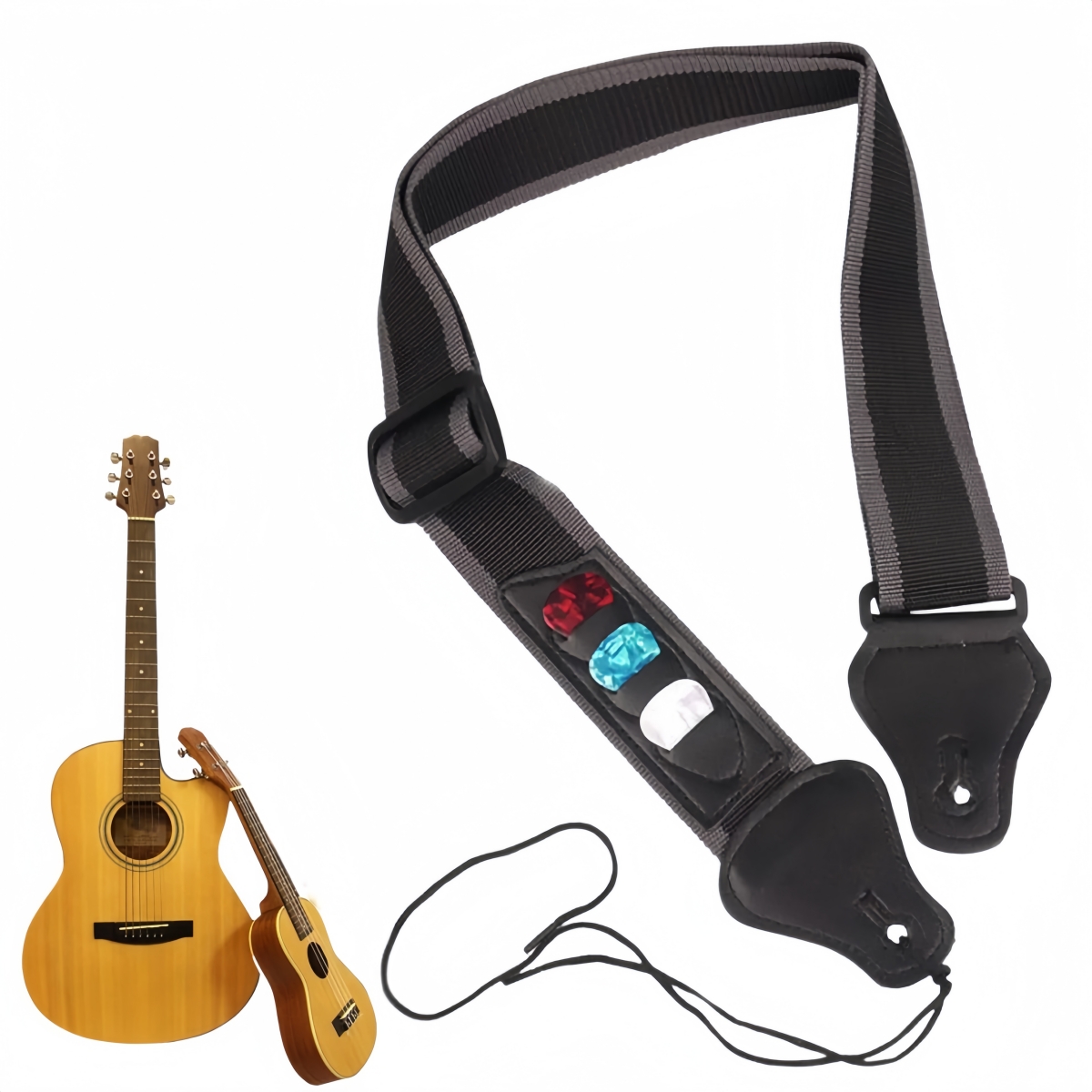 Musical Instrument Band - Miwayer PU Leather Guitar Strap, Adjustable