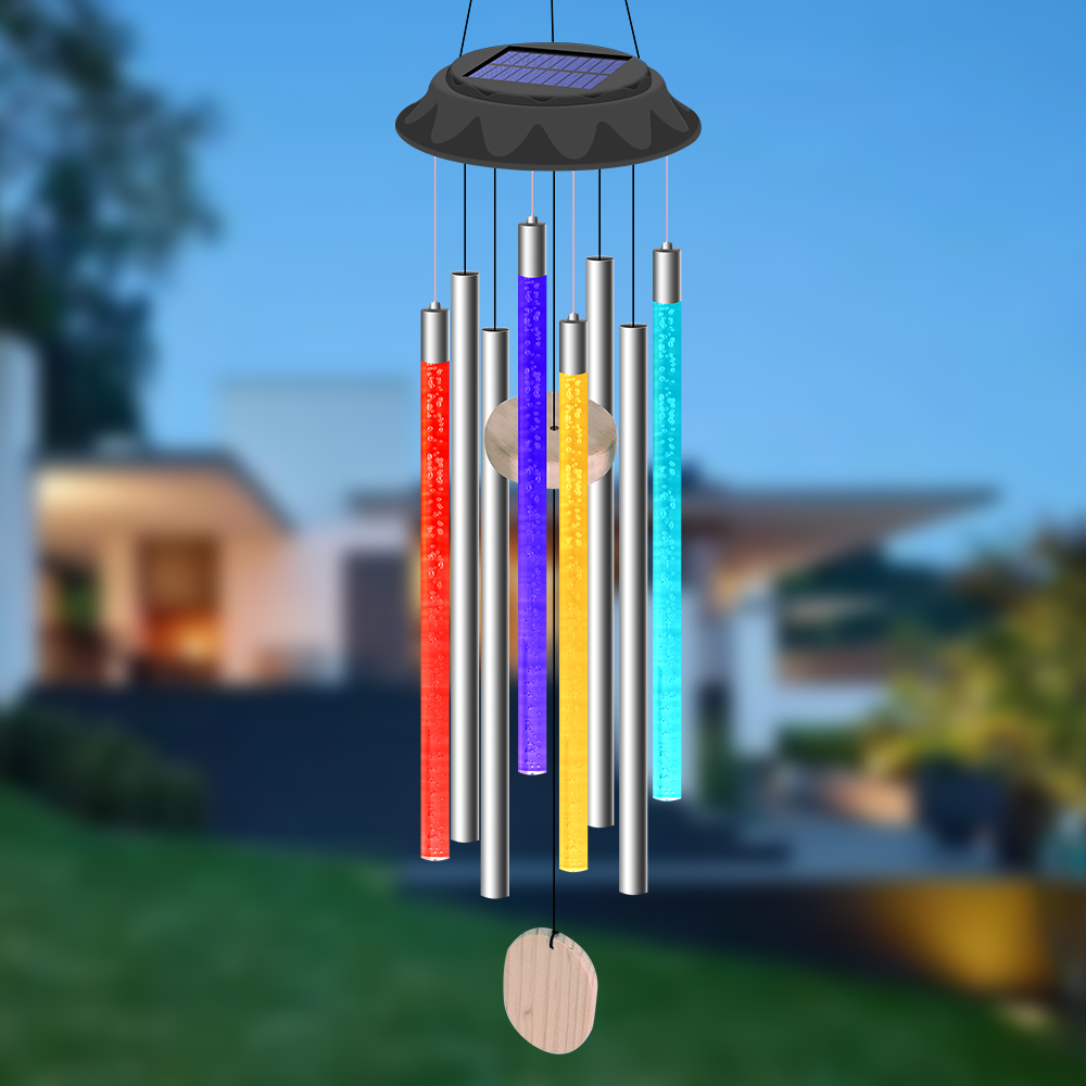 Wind Chime Tubular - Solar Led Wind Chime Light Various