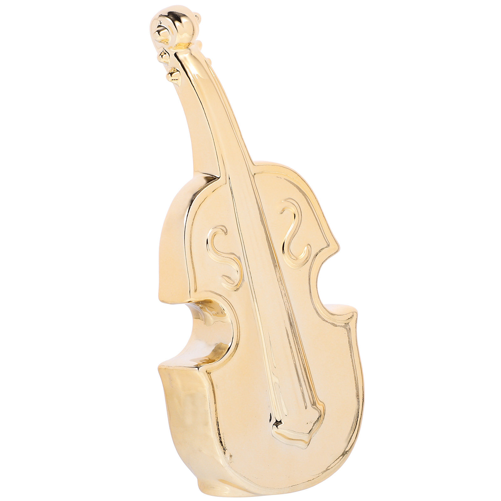 Musical Instrument Photo - Ceramic Cello Decoration Realistic Vintage Desktop
