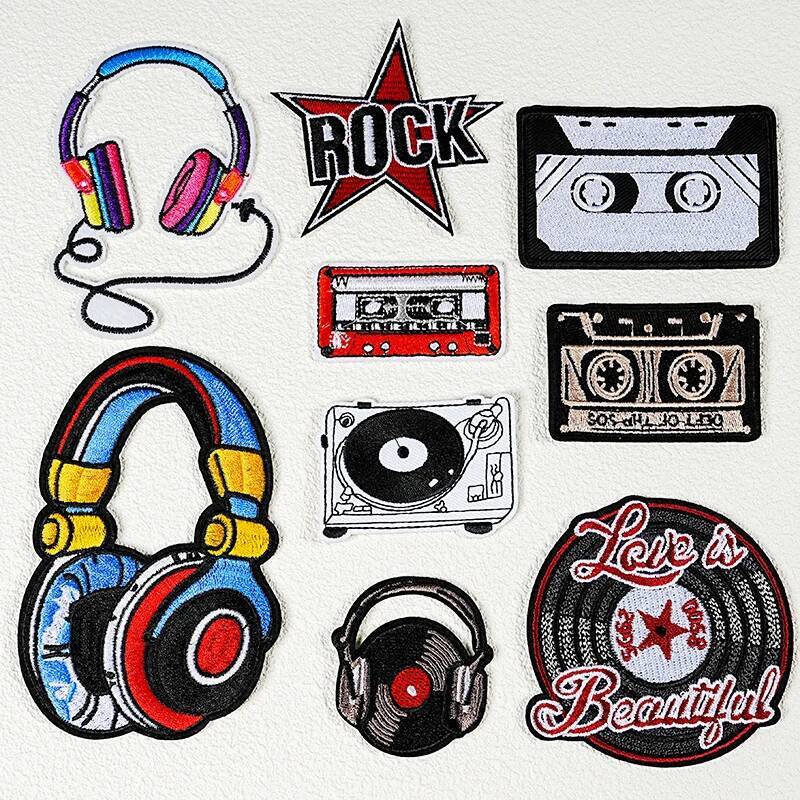 Musical Instrument Photo - Fashion instrument guitar Iron On Patches