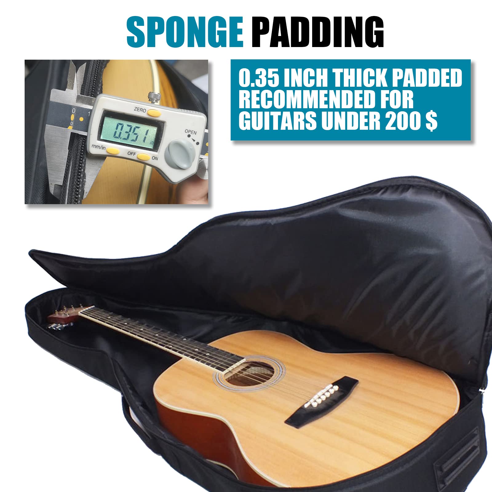 Acoustic Guitar Gig Bag 41 Inc - Musical Instrument Band recension och pris