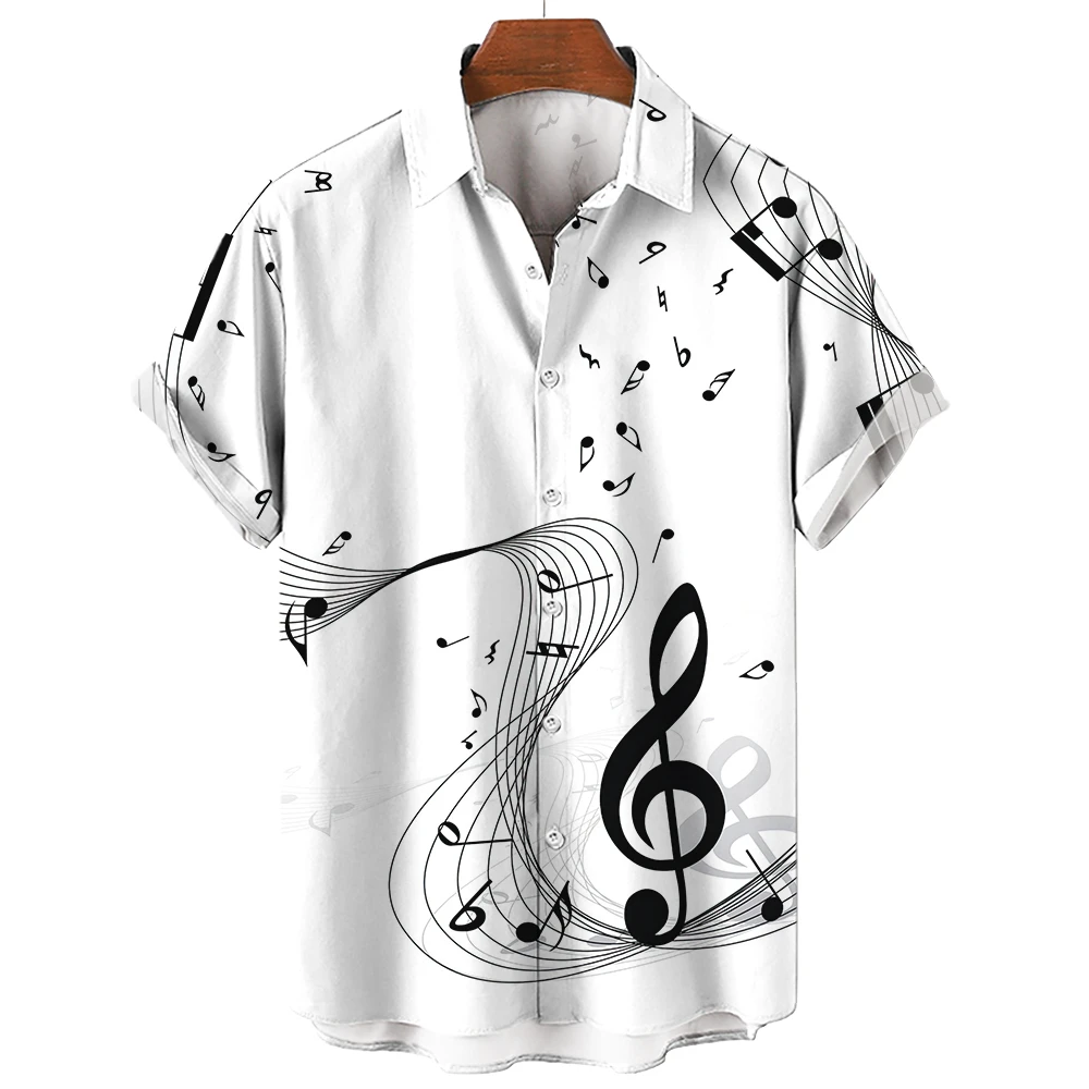 New Men's Shirt 2026 Summer Fa - Musical Instrument Symbols recension och pris
