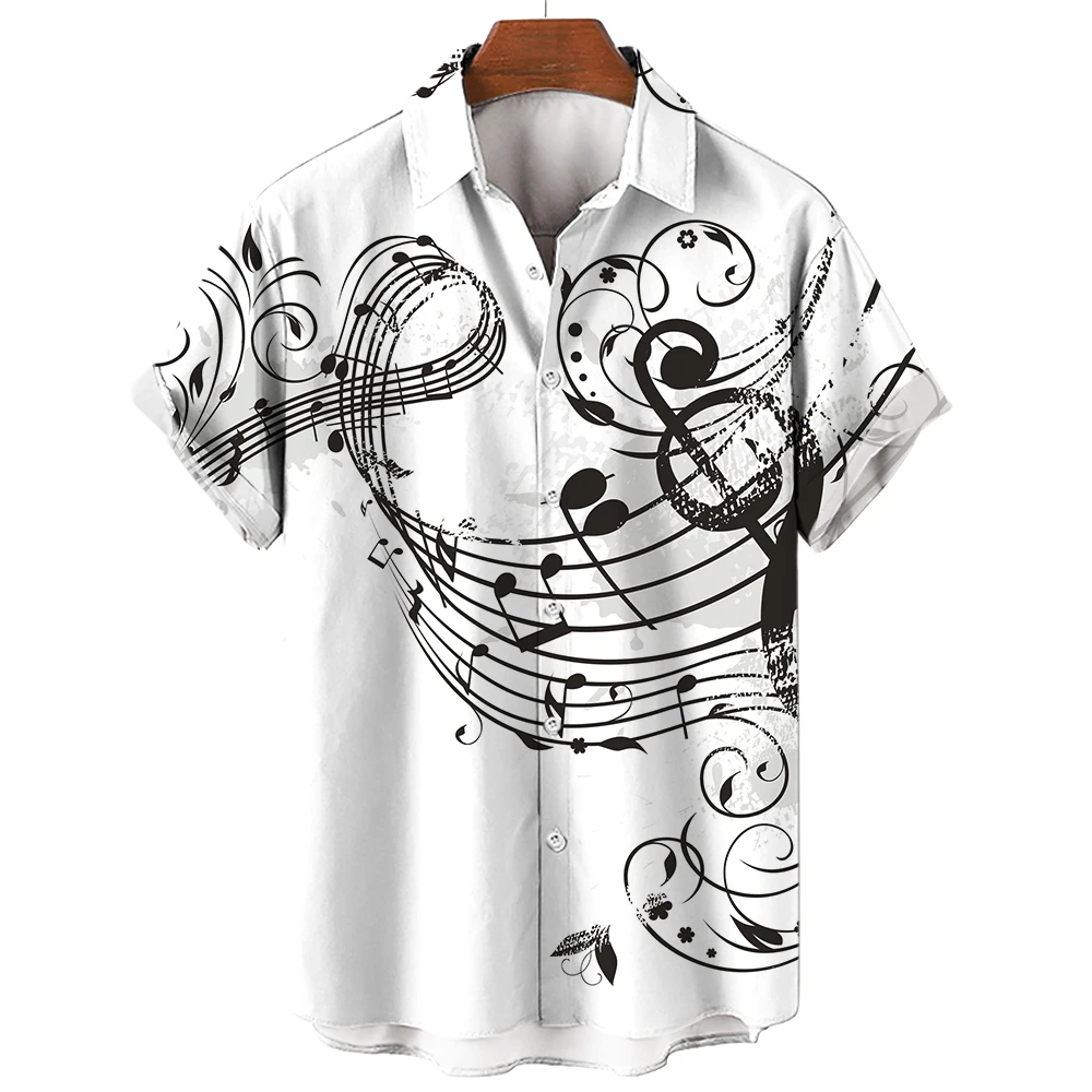 New Men's Shirt 2026 Summer Fa - Musical Instrument Symbols recension och pris