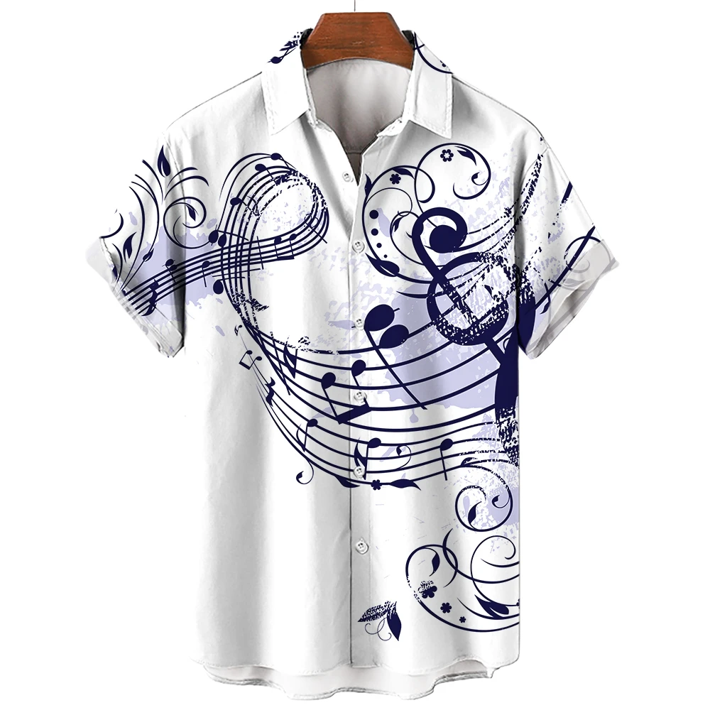 New Men's Shirt 2026 Summer Fa - Musical Instrument Symbols recension och pris