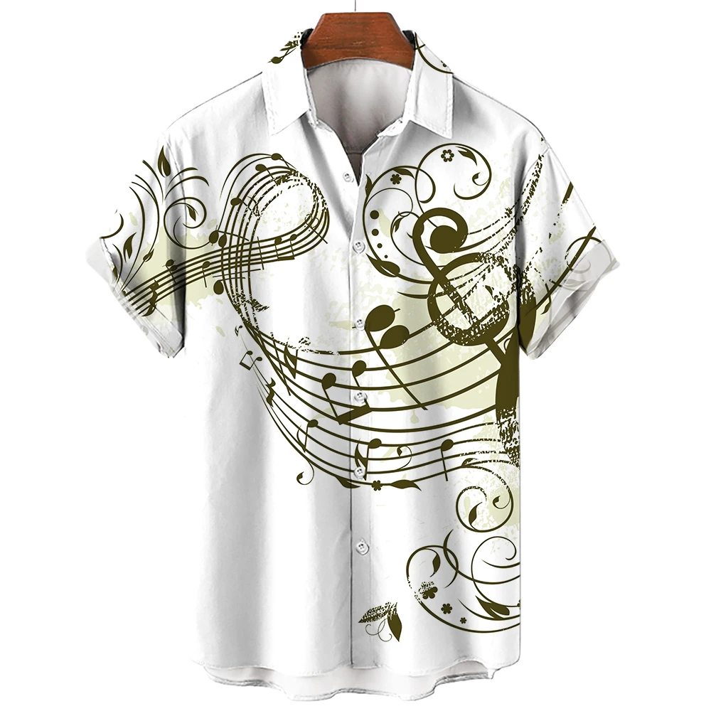 New Men's Shirt 2026 Summer Fa - Musical Instrument Symbols recension och pris