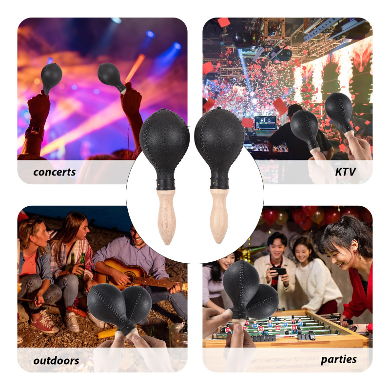 1Pair 25cm Maracas Sand Hammer - Musical Instrument Maraca recension och pris