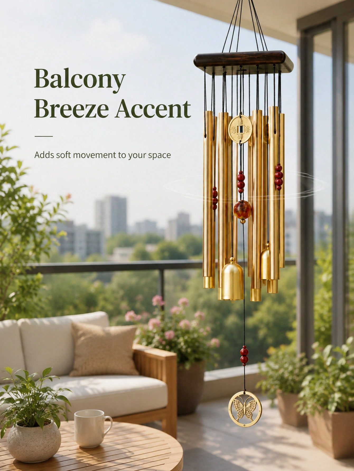 1 Pc Extra-Large Copper Antiqu - Wind Chime Tubular recension och pris