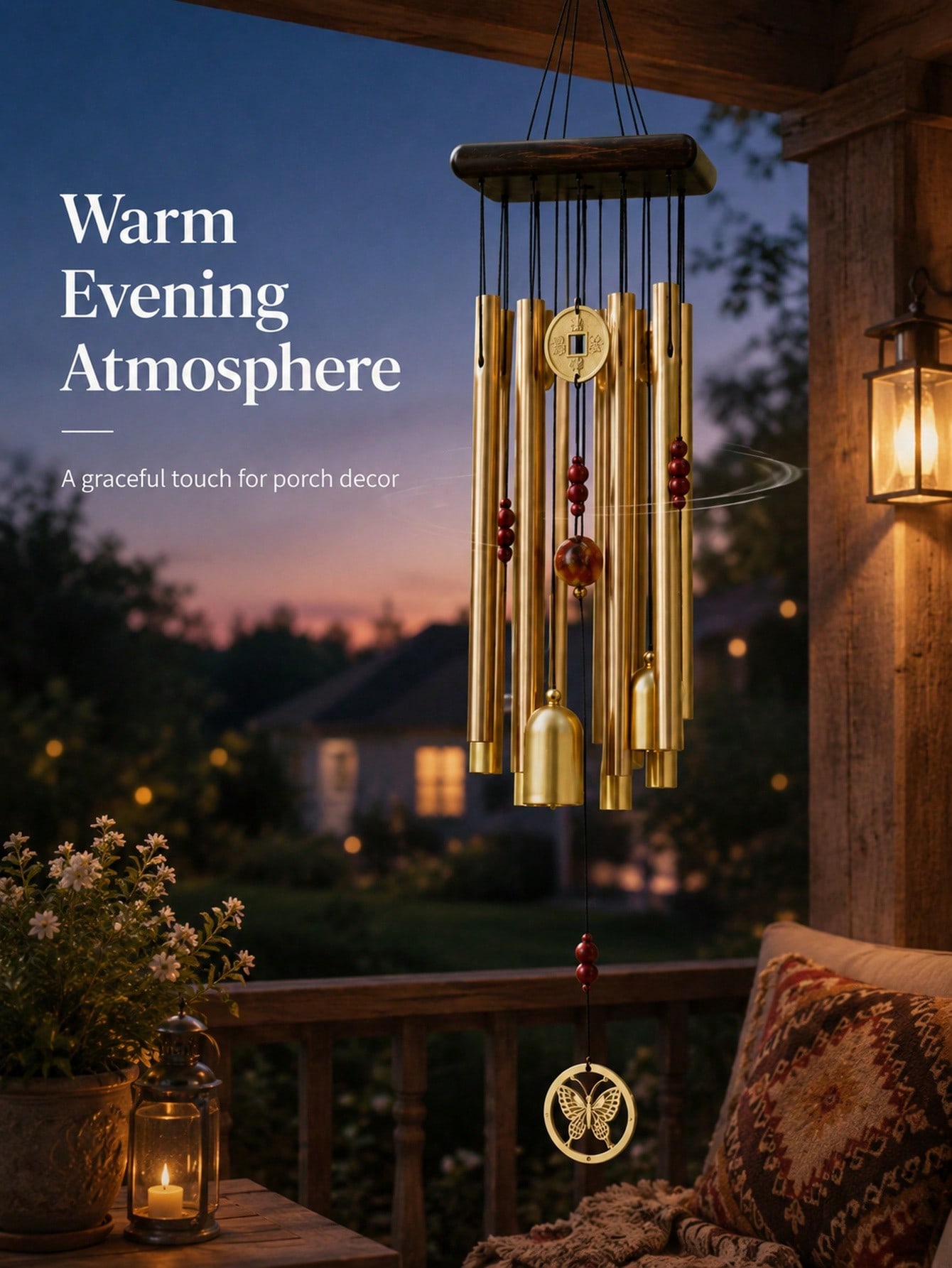 1 Pc Extra-Large Copper Antiqu - Wind Chime Tubular recension och pris
