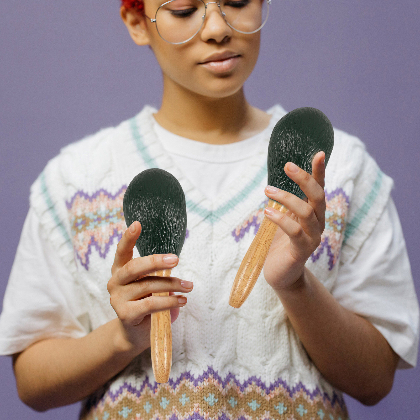 Fruit Shaker Maracas Avocado T - Musical Instrument Maraca recension och pris