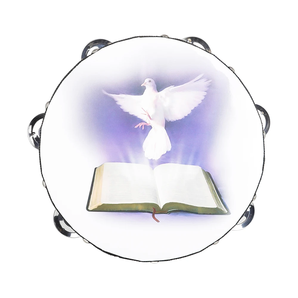 8 Inch Tambourine Peace Pigeon - Musical Instrument Games recension och pris