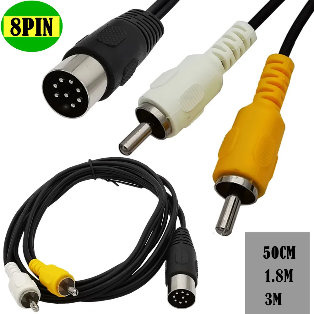 Din 8 Pin to 2RCA Cable 8Pin D - Musical Instrument Symbols recension och pris