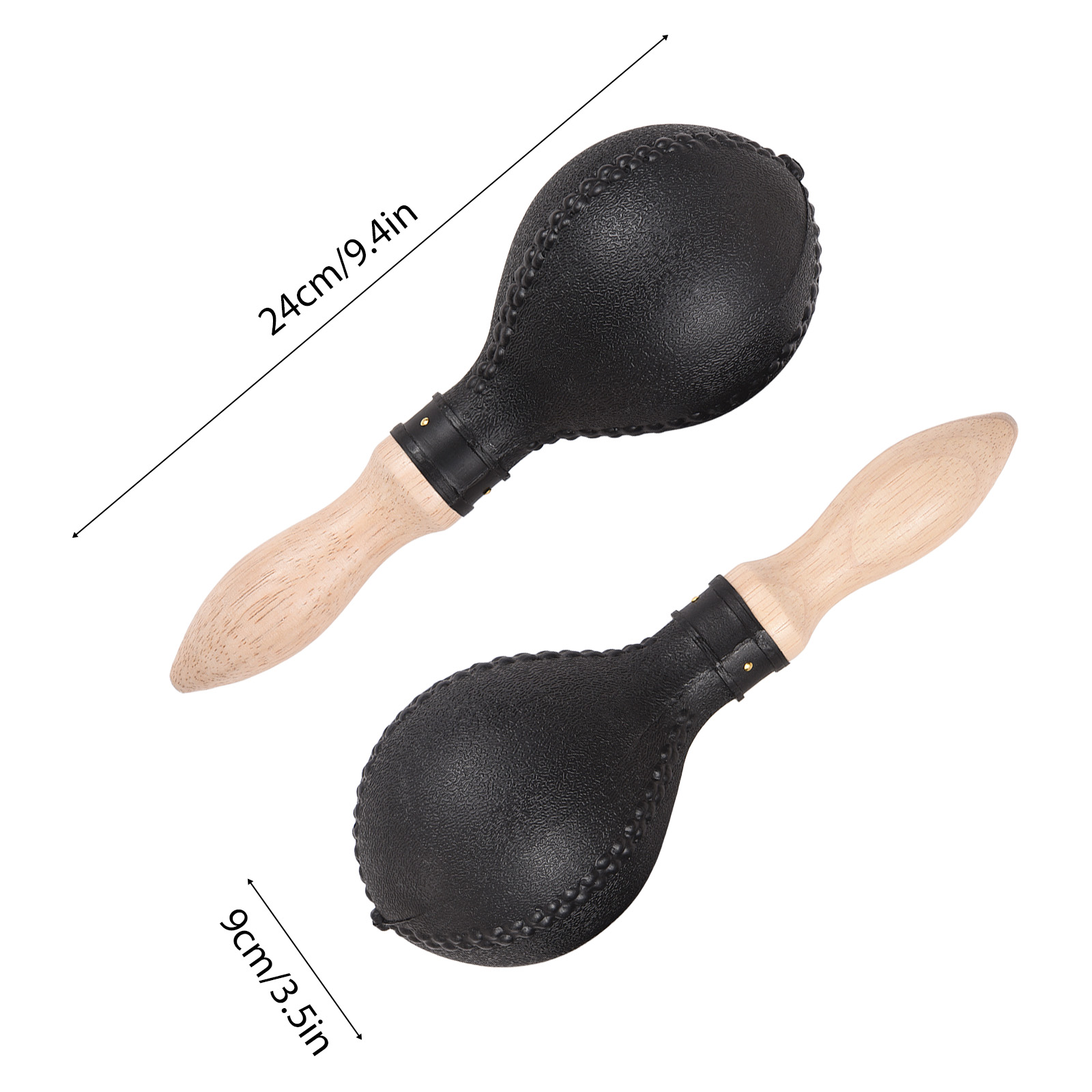 1 Pair 25cm Black Maracas Sand - Musical Instrument Maraca recension och pris