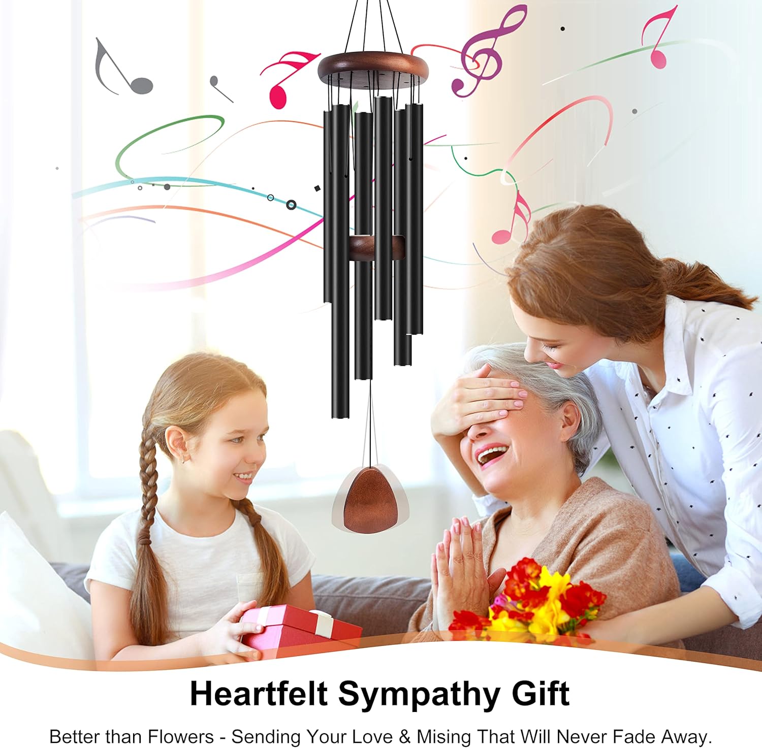 28 Inch WindChimes Outdoor wit - Wind Chime Tubular recension och pris
