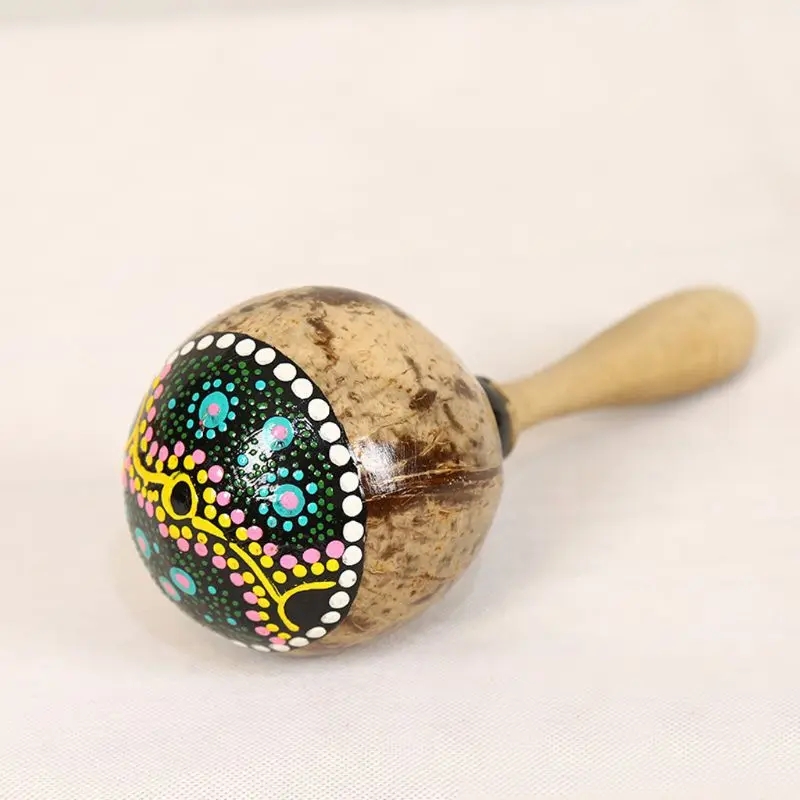 Painted Coconut Shell Maracas  - Musical Instrument Maraca recension och pris