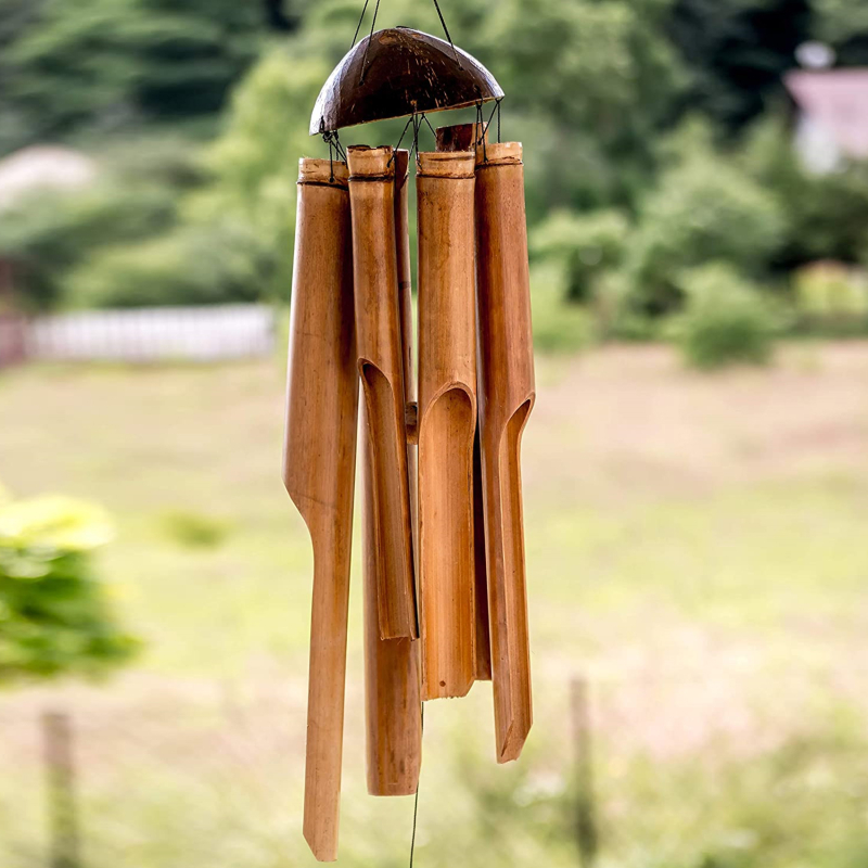 Natural Handmade Bamboo Tube W - Wind Chime Tubular recension och pris