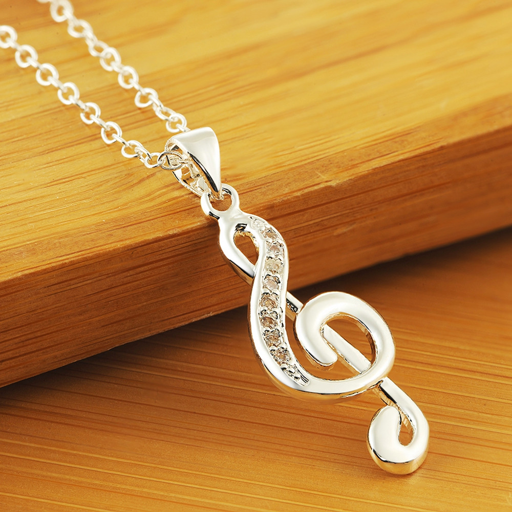 45CM 18inches 925 silver neckl - Musical Instrument Symbols recension och pris