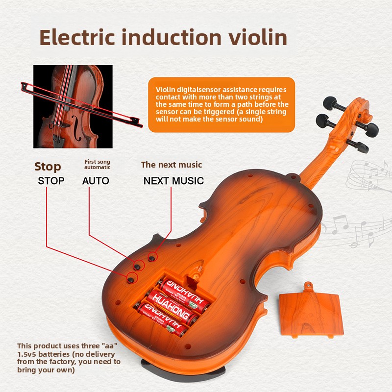 Acoustic Violin Toys Adjustabl - Musical Instrument Maraca recension och pris