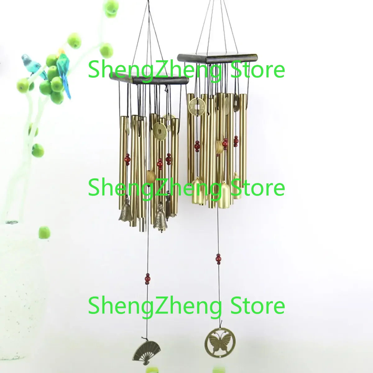 Solid Wood Hollow Tube Metal T - Wind Chime Tubular recension och pris