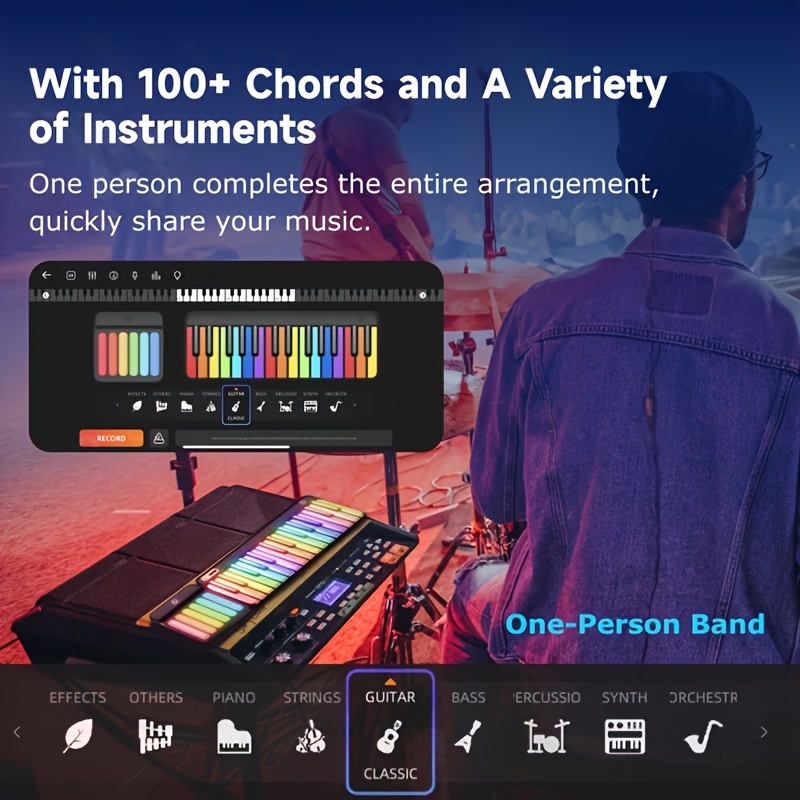 Stylish LED-Backlit PopuPiano  - Musical Instruments Names recension och pris